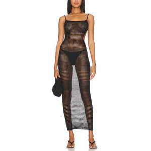 Nbd 'Dana' Black Viscose Maxi Dress Size XS